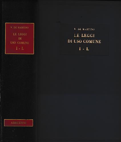 Le leggi di uso comune, vol. 4° I - L - Vittorio De Martino - copertina