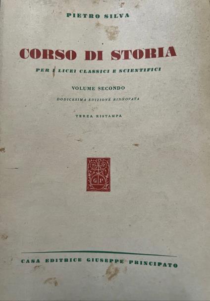 Corso di Storia. Volume secondo - Pietro Silva - copertina