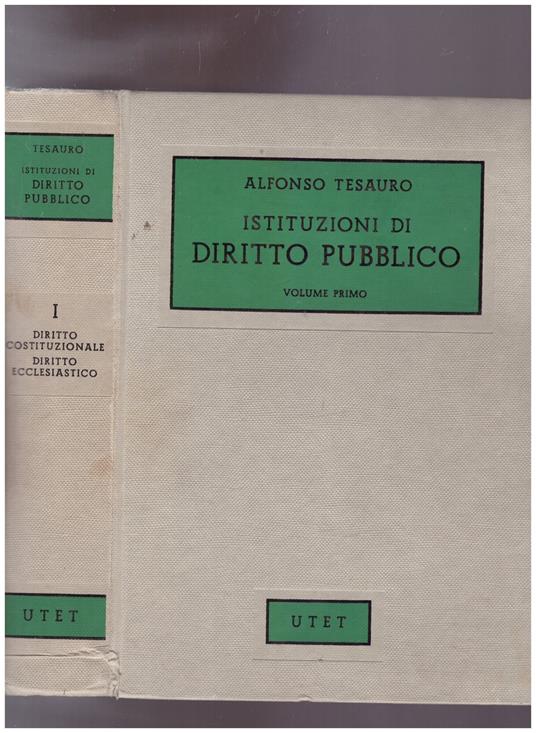 Istituzioni di diritto pubblico I - Alfonso Tesauro - copertina