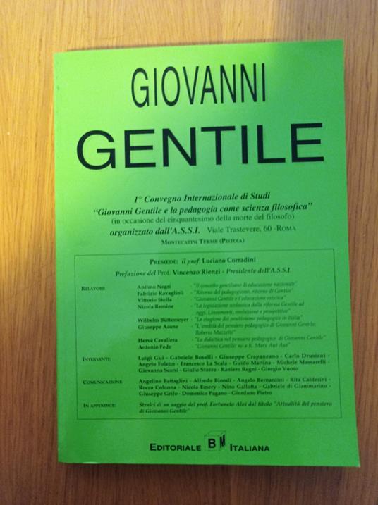 Giovanni Gentile - copertina