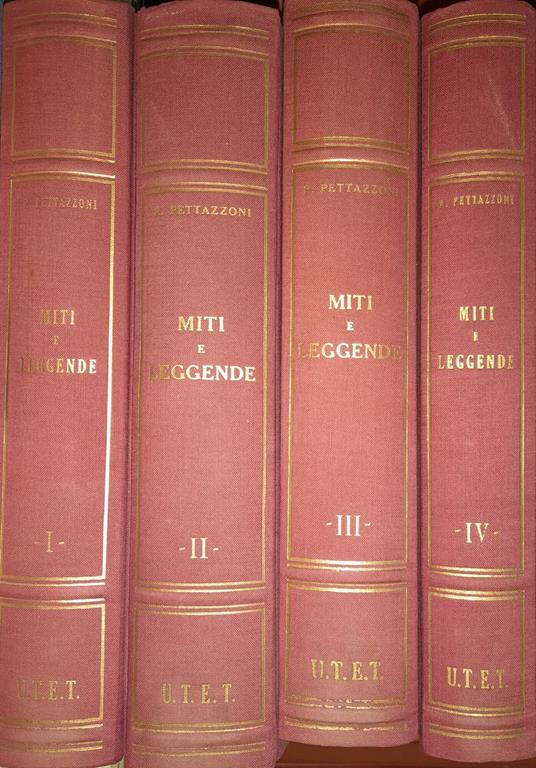 Miti e leggende (4 volumi) - Raffaele Pettazzoni - copertina