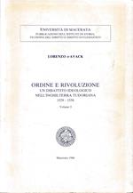 Ordine e rivoluzione. Un dibattito ideologico nell'Inghilterra Tudoriana 1529-1558, vol. 1°