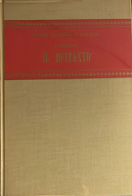 Storia letteraria d'Italia. Il duecento - Giulio Bertoni - copertina