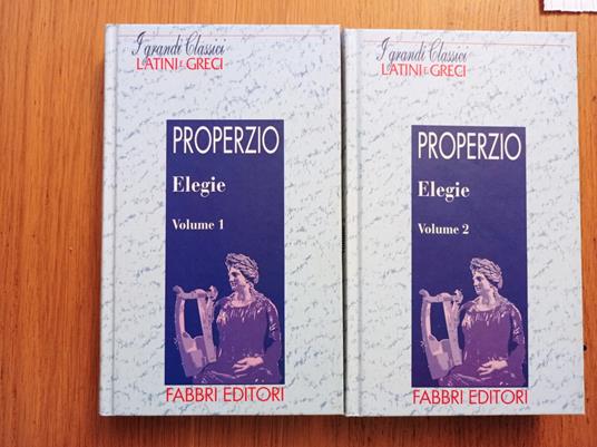 Elegie Vol. 1 e 2 - Sesto Properzio - copertina