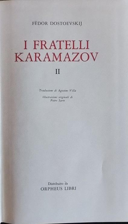 I fratelli Karamazov I e II - Fëdor Dostoevskij - copertina