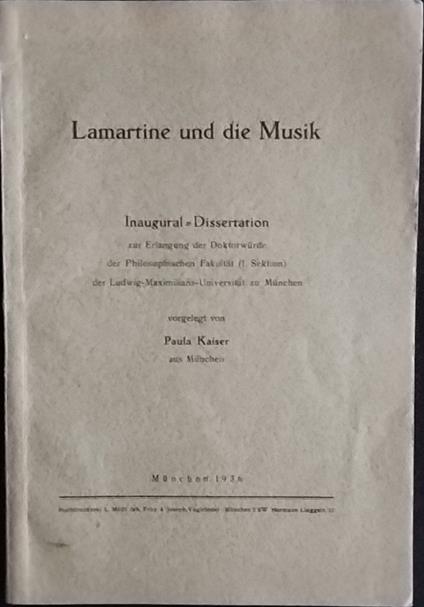 Lamartine und die Musik - copertina