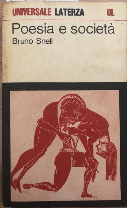 Poesia e società - Bruno Snell - copertina