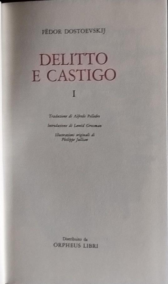 Delitto e castigo I e II - Fëdor Dostoevskij - copertina