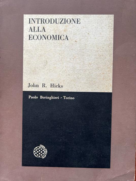 Introduzione alla economia - John R. Hicks - copertina