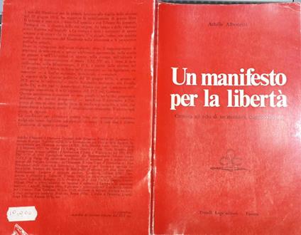 Un manifesto per la libertà - Achille Albonetti - copertina