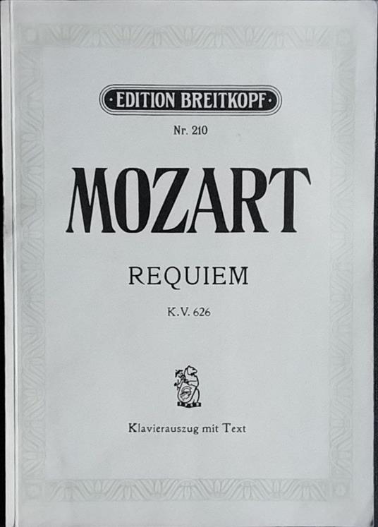 Requiem - Wolfgang Amadeus Mozart - copertina