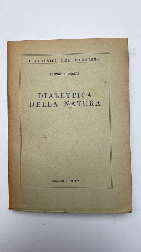 Dialettica della natura - Friedrich Engels - copertina