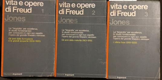 Vita e opere di Freud Volumi I-II-III - Ernest Jones - copertina