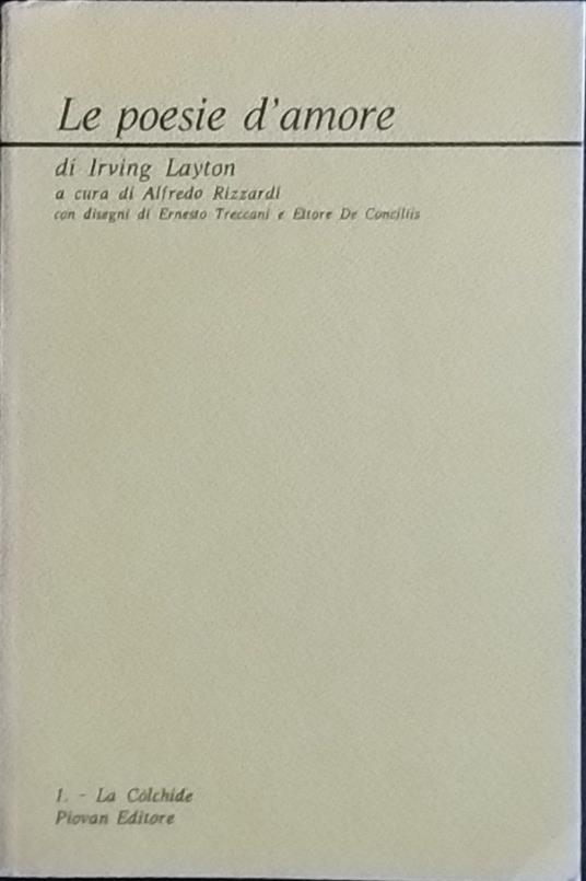 Le poesie d'amore - Irving Layton - copertina