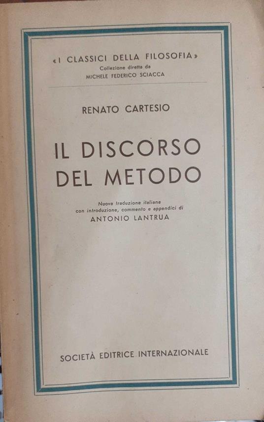 Il discorso del metodo - Renato Cartesio - copertina