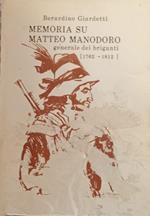 Memoria su Matteo Manodoro generale dei briganti (1762 - 1812)