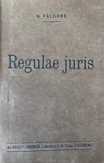 Regulae juris - copertina