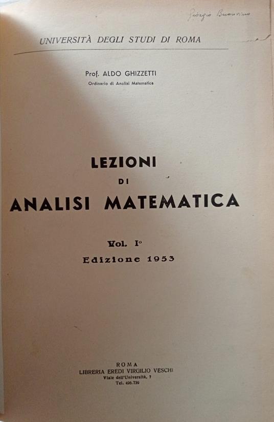 Lezioni di analisi matematica. Vol. 1 e 2 - copertina