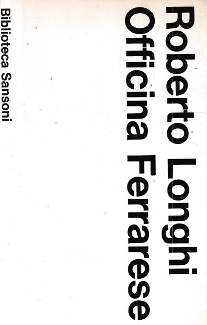 Officina Ferrarese - Roberto Longhi - copertina