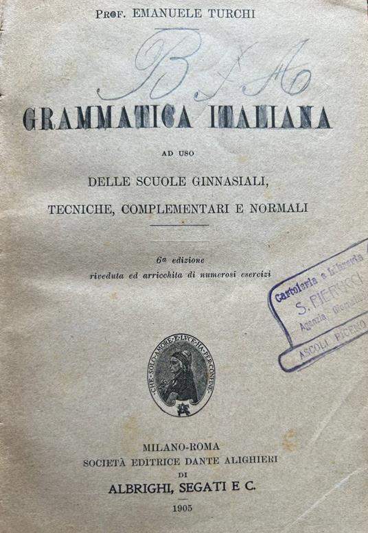 Grammatica italiana - copertina