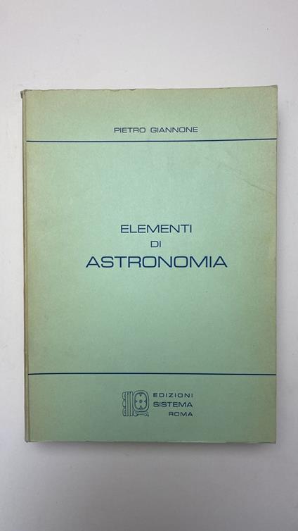 Elementi di astronomia - Pietro Giannone - copertina