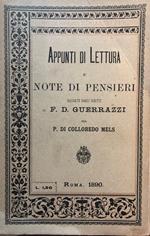 Appunti di lettura e note di pensieri