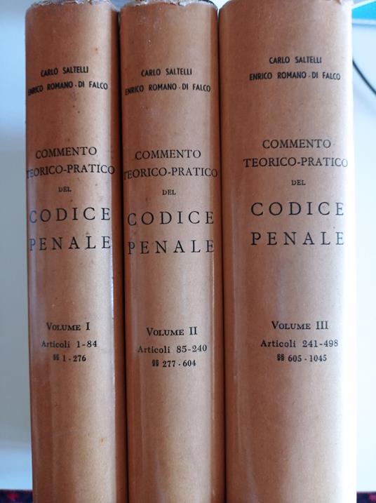 Commento teorico - pratico del codice penale (3 Vol. ) - copertina