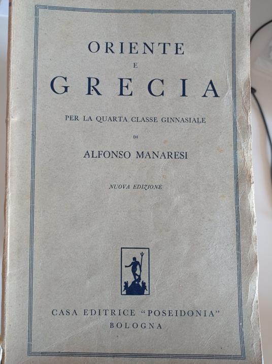 Oriente e Grecia - Alfonso Manaresi - copertina