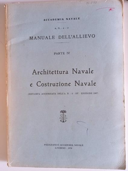 Manuale dell'allievo parte IV - copertina