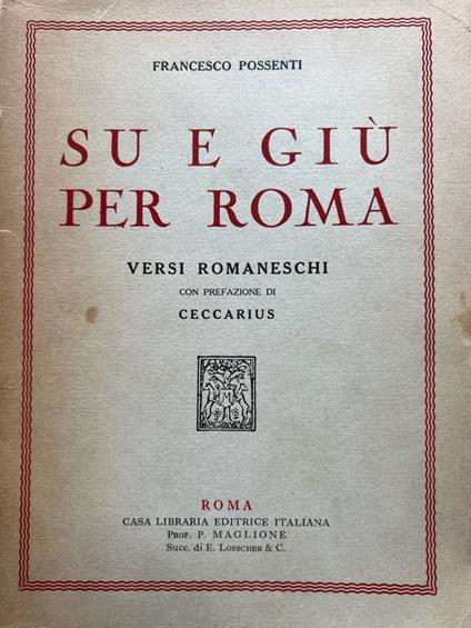 Su e giù per Roma. Versi romaneschi - Francesco Possenti - copertina