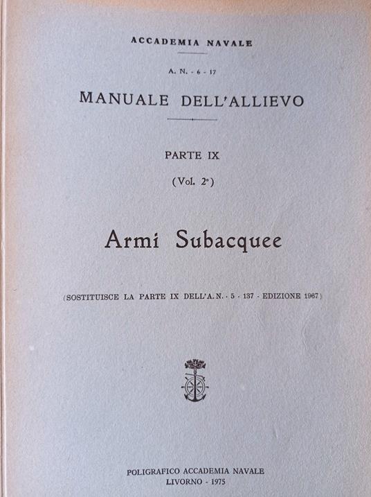 Manuale dell'allievo parte IX (due volumi) - copertina