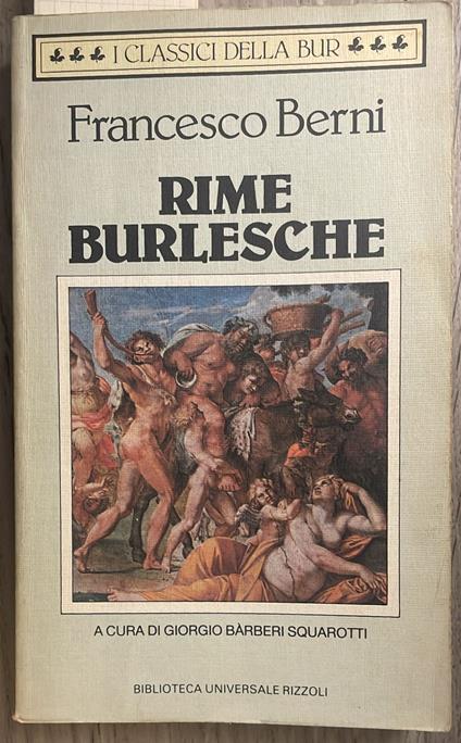 Rime burlesche - Francesco Berni - copertina