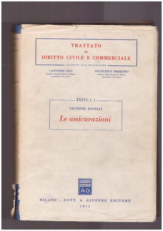 Le assicurazioni - Giuseppe Fanelli - copertina