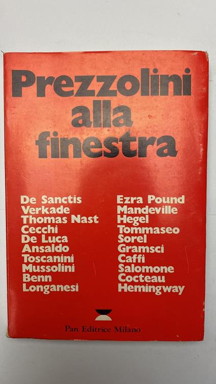 Prezzolini alla finestra - Giuseppe Prezzolini - copertina