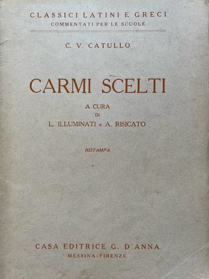 Carmi scelti - G. Valerio Catullo - copertina