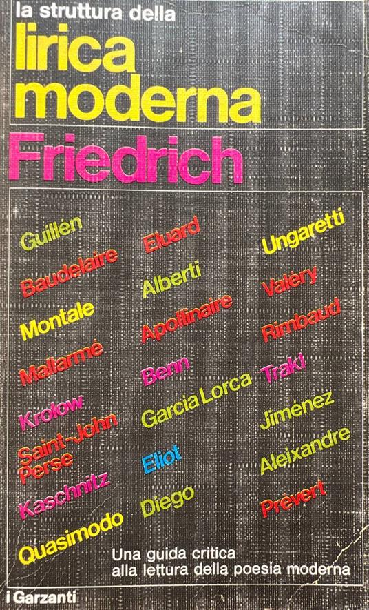 Lirica moderna - Hugo Friedrich - copertina