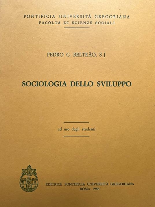 Sociologia dello sviluppo - copertina