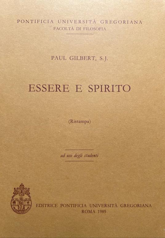 Essere e spirito - copertina