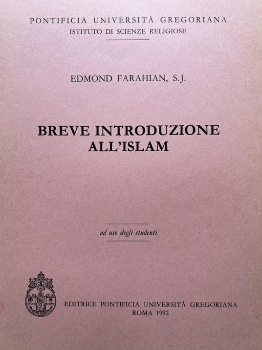 Breve introduzione all'Islam - copertina