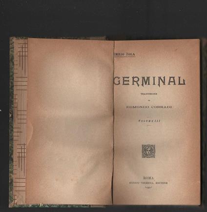 Germinal Vol. I-II-III - Émile Zola - copertina