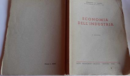 Economia dell'industria - Giuseppe Di Nardi - copertina