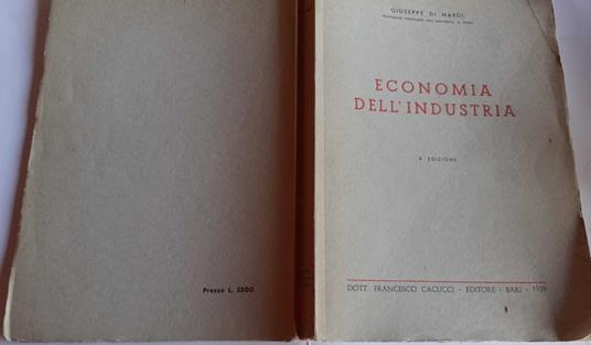 Economia dell'industria - Giuseppe Di Nardi - copertina