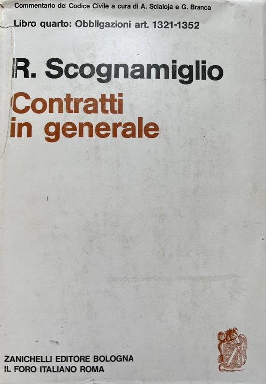 Contratti in generale - Renato Scognamiglio - copertina