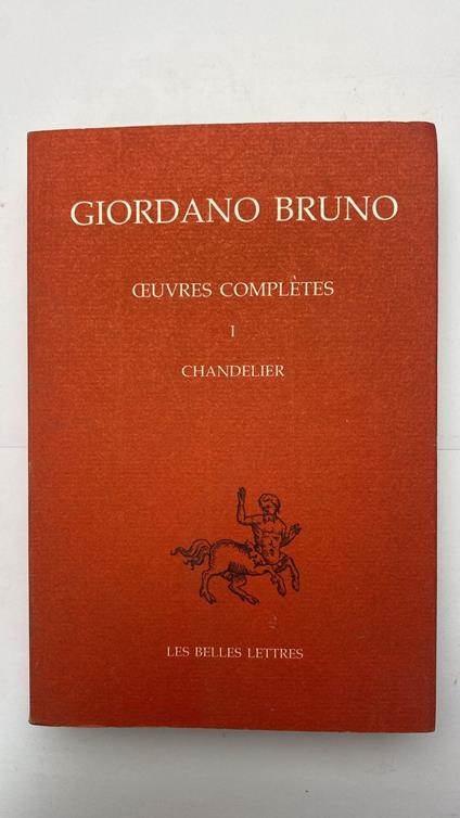 Oeuvres Completes I - Giordano Bruno - copertina