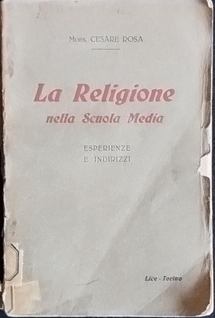 La religione nella scuola media - copertina