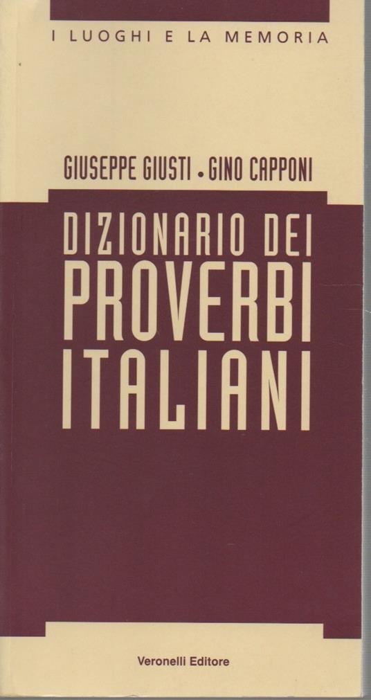 Dizionario dei proverbi italiani - copertina