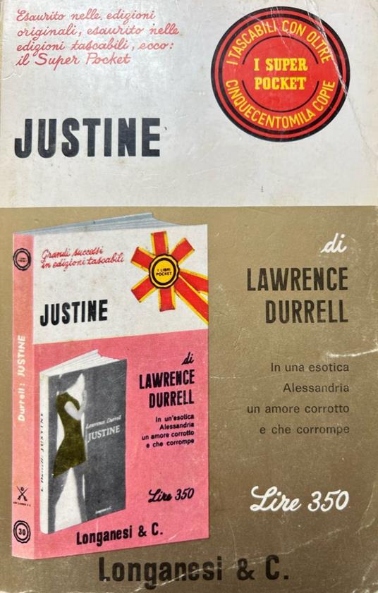 Justine - Lawrence Durrell - copertina