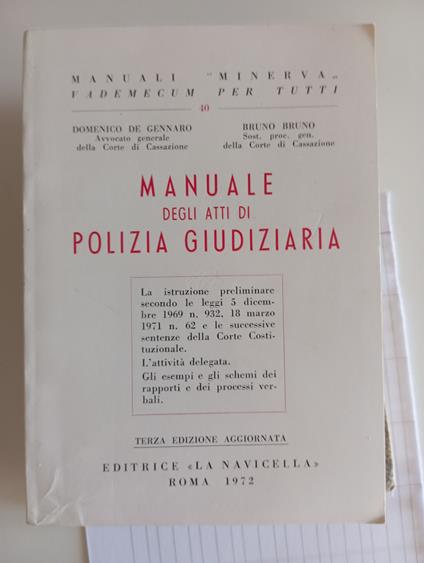 Manuale degli atti di polizia giudiziaria - copertina