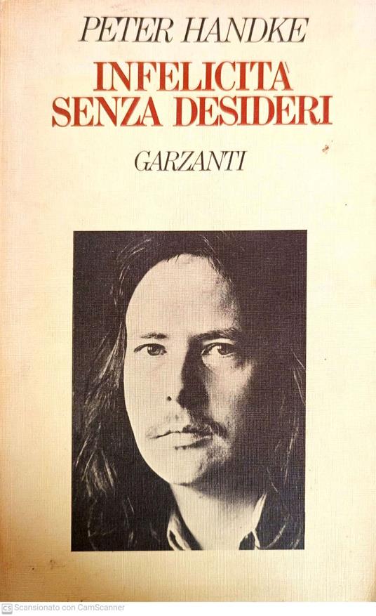 Infelicità senza desideri - Peter Handke - copertina