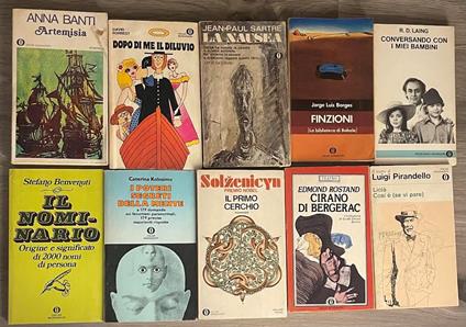 Lotto di 10 libri della Collana "Oscar Mondadori di vario genere. Vedi descrizione - copertina